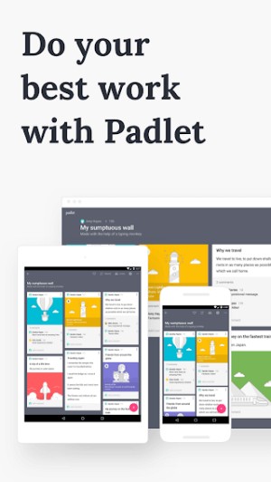 Padlet có thể dùng như một bảng tương tác để dạy học trực tuyến
