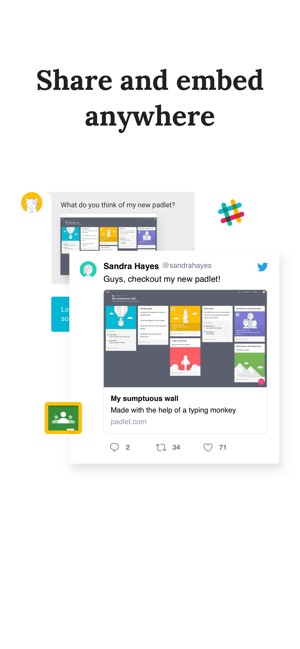 Padlet cho bạn chia sẻ và nhúng mọi nội dung