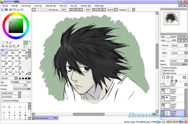 Vẽ tranh trong PaintTool SAI