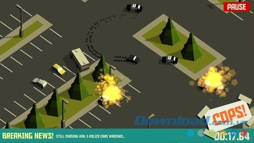 Pako - Car Chase Simualator cho iOS tận mắt chứng kiến cảnh sát truy điểm tội phạm trên đường phố