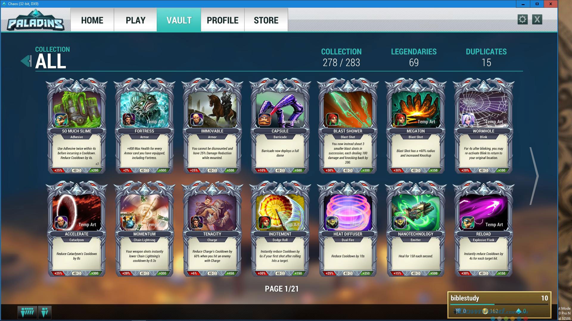 Hệ thống thẻ trong game