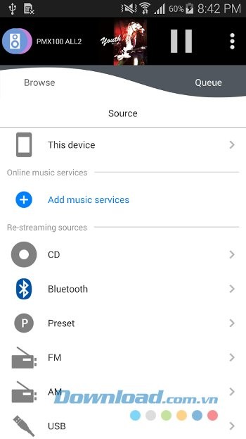 Panasonic Music Streaming cho phép kết nối với nhiều thiết bị