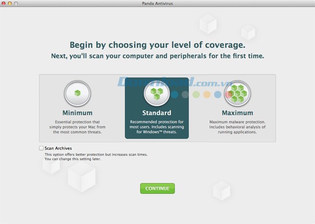 Chọn mức độ bảo vệ