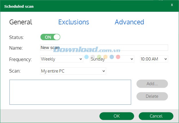 Lên lịch quét virus