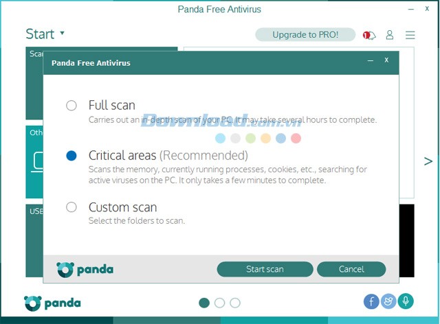 Các chế độ quét