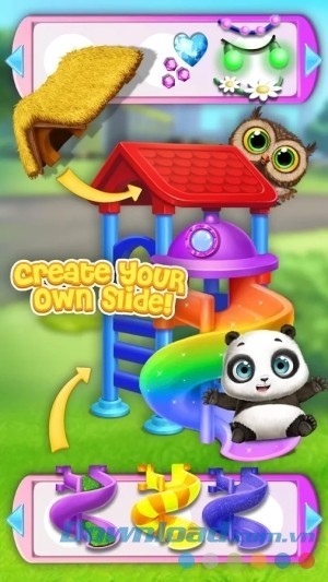 Panda Lu Baby Bear City cho Android giúp bé thỏa sức sáng tạo với cầu trượt của riêng mình
