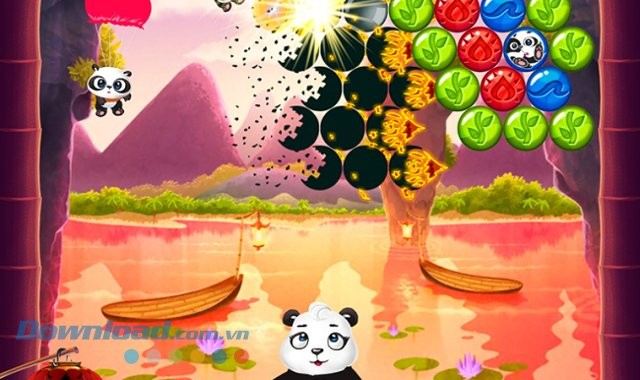 Hiệu ứng combo trong game Panda Pop