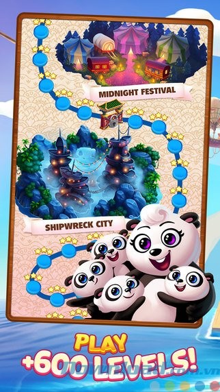 Bản đồ game Panda Pop