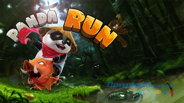 Giao diện chơi game Panda Run trên Android