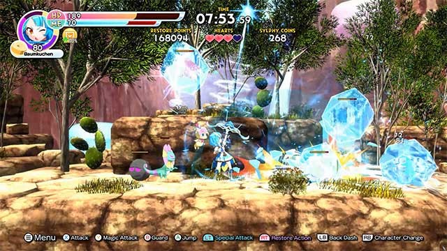 Các pha hành động và trạng thái sẽ tăng lên cùng với sự phát triển của nhân vật