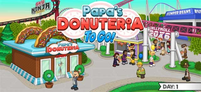 Game quản lý tiệm bánh donut mới nhất của Papa Louie - Papa's Donuteria To Go!