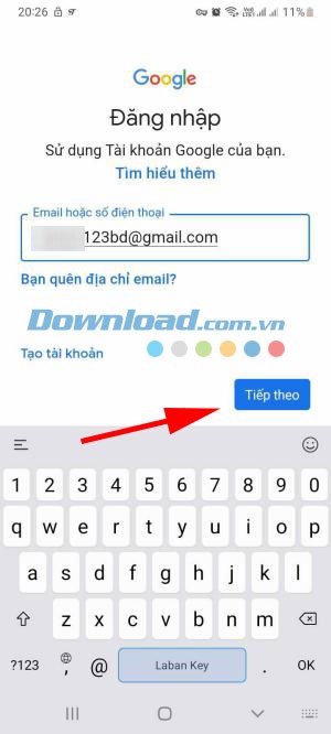Thêm tài khoản Google Play mới