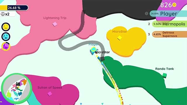 Có rất nhiều bản đồ đa dạng để bạn khám phá và chinh phục trong Paper io 2