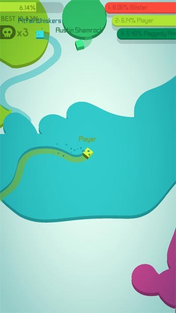 Trở thành chúa đất trong Paper.io 2 cho iOS