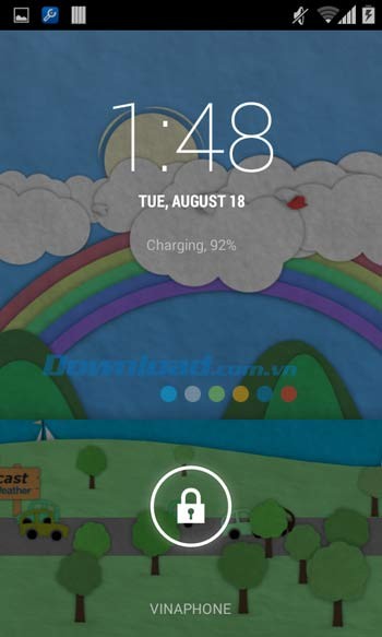 Paperland Live Wallpaper hỗ trợ thiết lập hình nền màn hình khóa