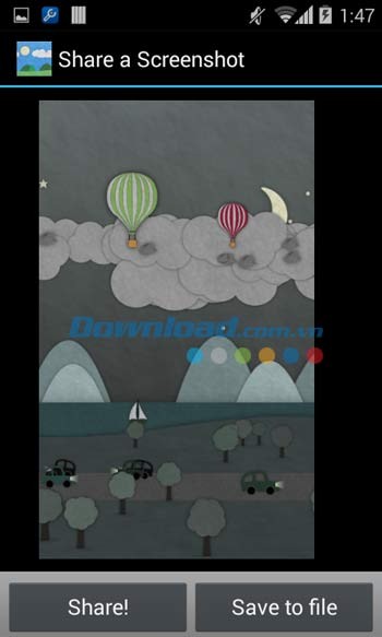 Paperland Live Wallpaper cho phép chụp ảnh màn hình theme