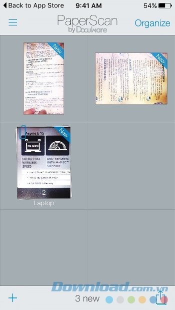 Tổ chức bản scan khoa học