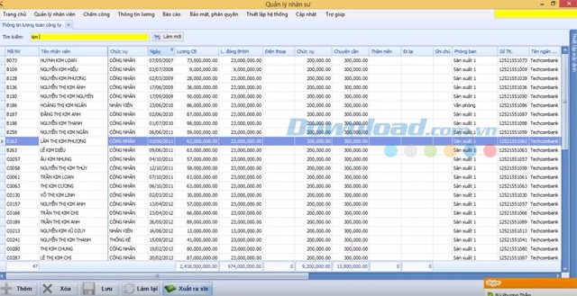 Paradise giúp quản lý nhân sự dễ dàng