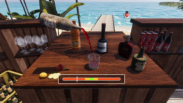 Phục vụ khách du lịch cocktail và đồ ăn ngon trong Paradise Beach Simulator
