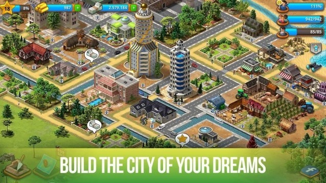 Xây dựng thành phố trong mơ của bạn trong Paradise City Island Sim