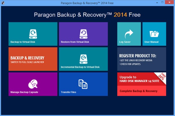 Paragon Backup & Recovery Free 2014