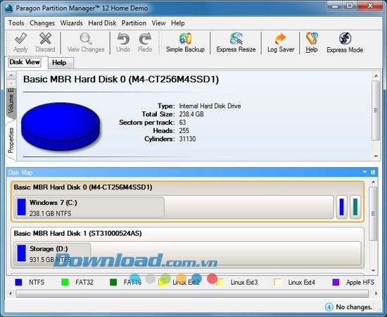 Paragon Partition Manager Home
