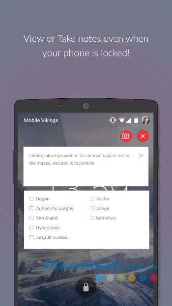 Ghi chú và xem ghi chú ngay trên màn hình khóa với Parchi
