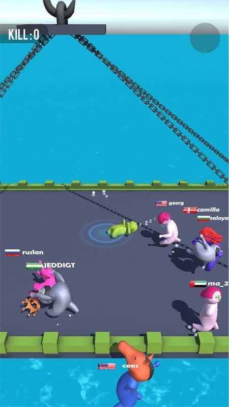 Tiếp cận mục tiêu, vác đối thủ trên vai và ném họ ra khỏi đấu trường