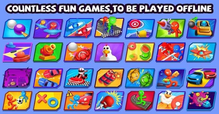 Party Legends: 234 Mini Battle có vô vàn mini game vui nhộn để bạn chơi offline cùng bạn bè