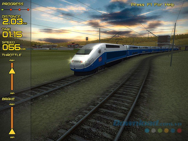 Điều khiển tốc độ của tàu hỏa trong game mô phỏng Passenger Train Simulator