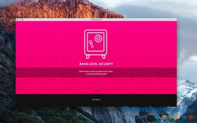 Giao diện màu hồng bắt mắt của Password Pig cho Mac