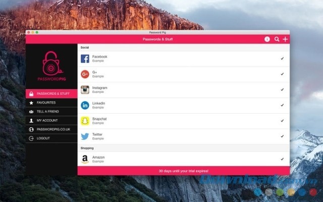 Ứng dụng lưu trữ và bảo mật tài khoản Password Pig hoàn hảo cho hệ điều hành Mac