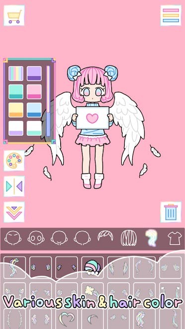 Thay đổi kiểu tóc và màu da cho cô gái trong Pastel Girl