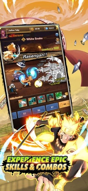 Trải nghiệm các skin và combo hoành tráng