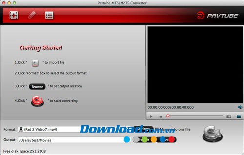 Pavtube Free MTS Converter for Mac