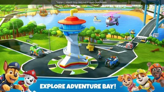 Khám phá Vịnh Phiêu lưu trong game PAW Patrol Rescue World