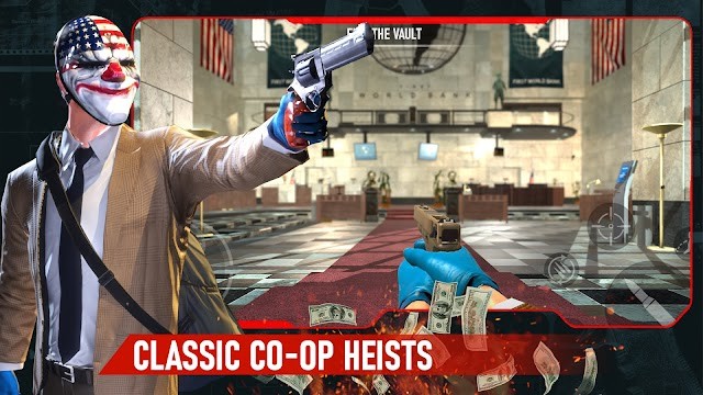 Thực hiện các vụ cướp co-op cổ điên trên di động trong game PAYDAY: Crime War