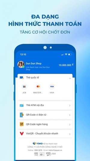 Đa dạng hình thức thanh toán