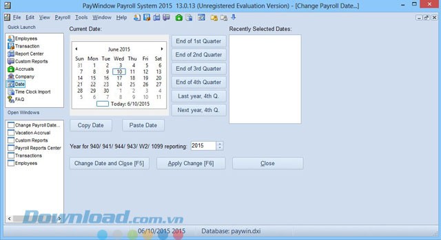 Tích hợp lịch trong phần mềm