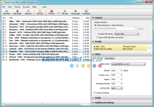 Pazera Free MKV to MP4 Converter