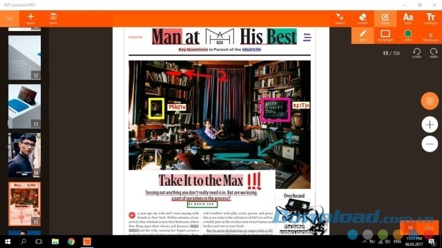 Giao diện chính của phần mềm văn phòng PDF Assistant PRO cho máy tính và Windows Phone