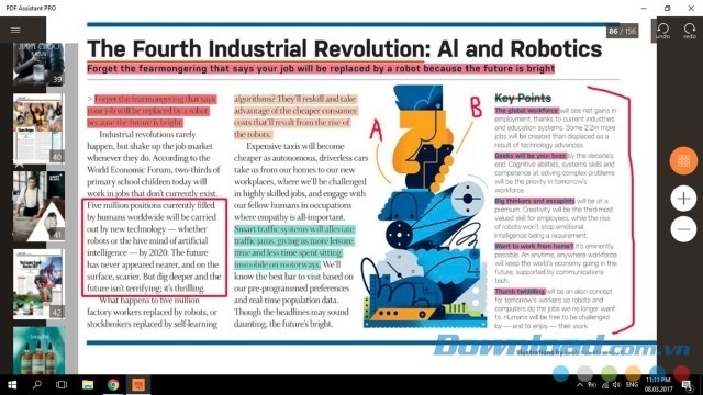 Bôi đậm văn bản trong phần mềm văn phòng PDF Assistant PRO cho máy tính và Windows Phone