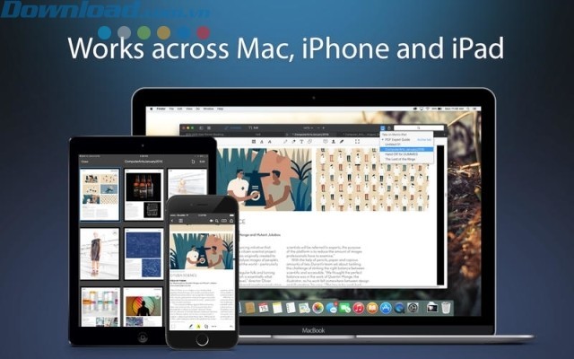 Ứng dụng hoạt động trên nhiều thiết bị như Mac, iPhone, iPad