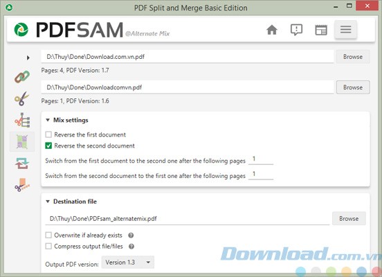 Tính năng trộn PDF