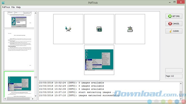 Chọn hình ảnh muốn trích xuất