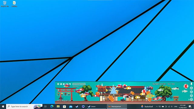 Dễ dàng thay đổi kích thước bể cá ảo và đặt vào vị trí bất kỳ trên desktop