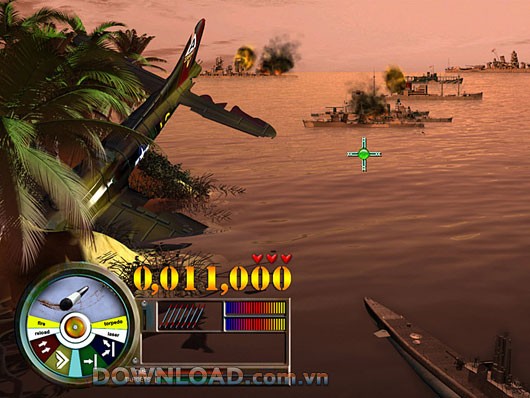 Giao diện game Pearl Harbor: Fire on the Water