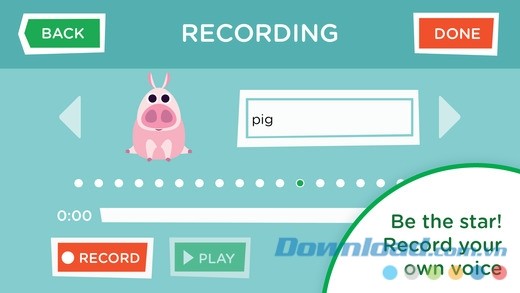 Tính năng ghi âm của Peekaboo Barn cho iOS