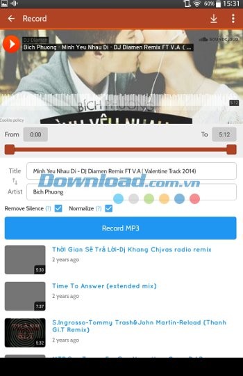 Chuyển đổi clip SoundCloud dễ dàng với Peggo cho Android