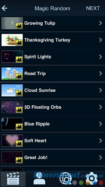 Chọn theme có sẵn